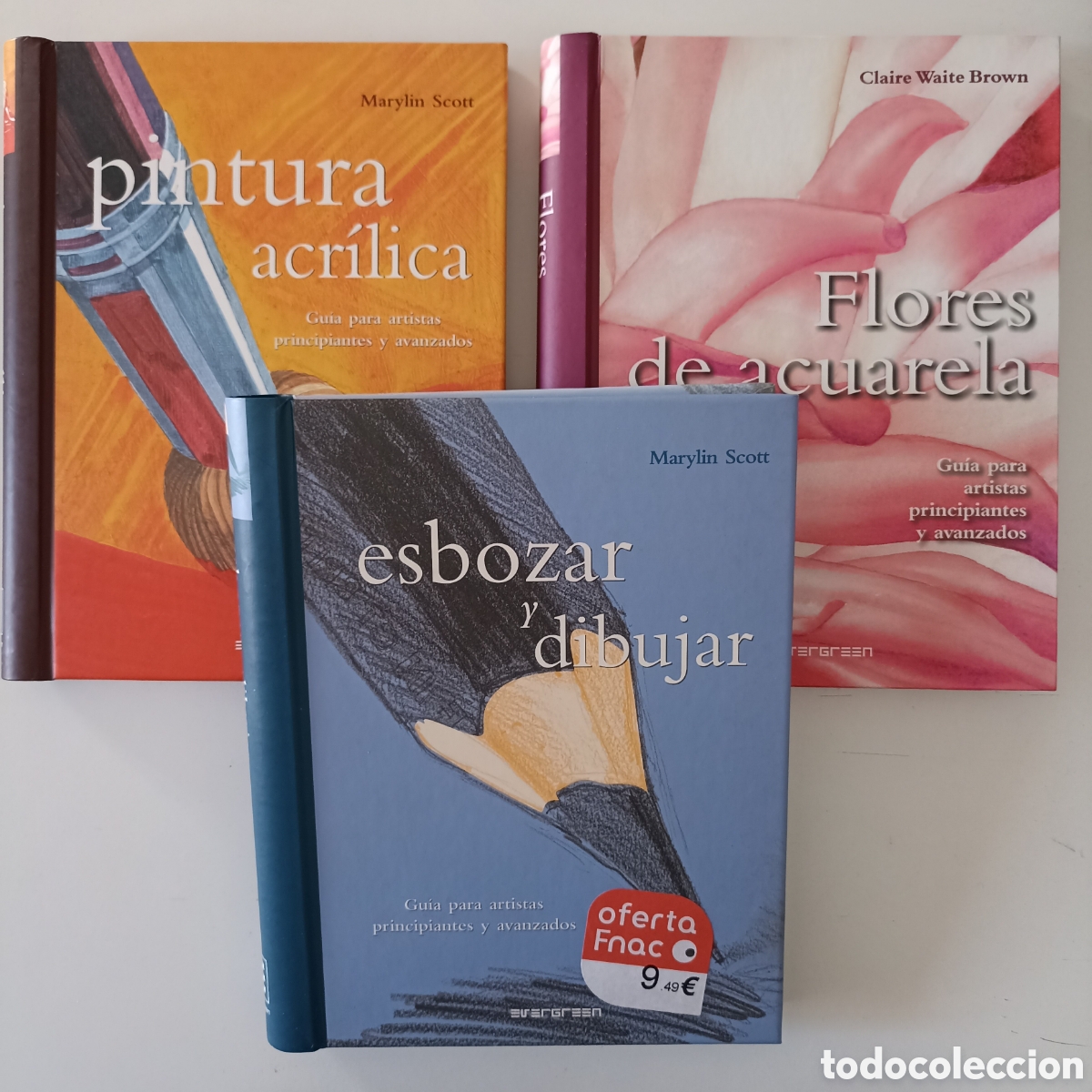 Libros de segunda mano: Lote 3 x Libros: Pintura acr&iacute;lica / Esbozar y dibujar / Flores de acuarela (Taschen / Evergreen)