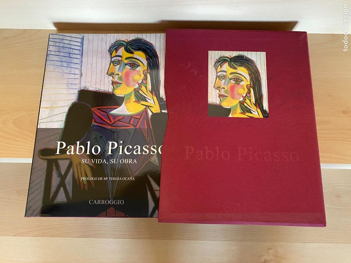 Libros de segunda mano: Pablo picasso, su vida, su obra, Carrogio tapa dura y estuche