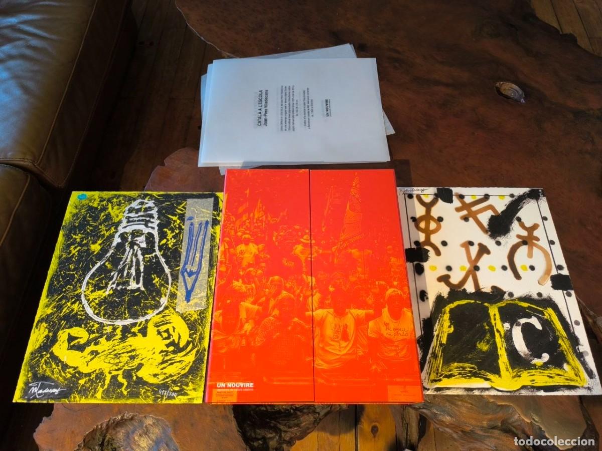 Libros de segunda mano: Maravilloso libro EL CATALA A L&rsquo;ESCOLA con 2 litograf&iacute;as numeradas de JOAN-PERE VILADECANS impecable