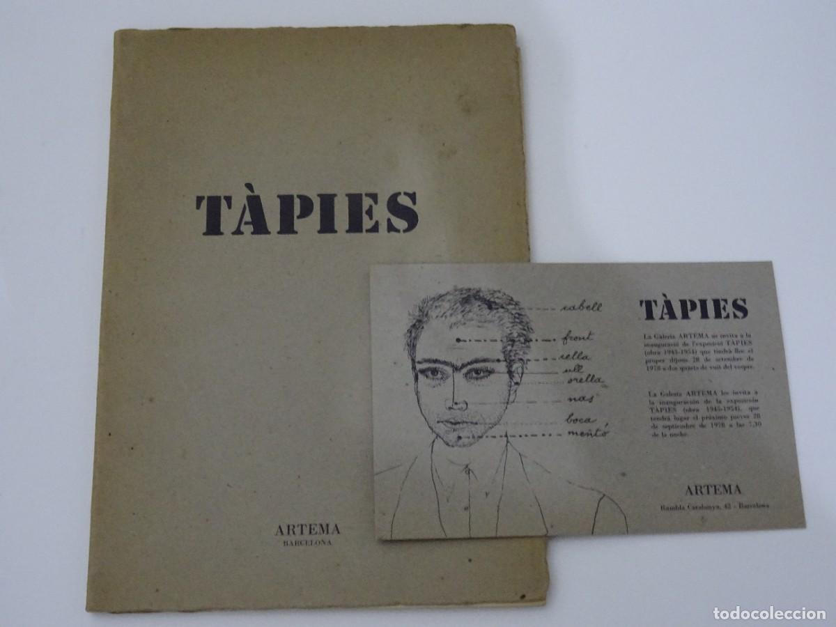 Libros de segunda mano: Antoni T&agrave;pies. Obra 1945 - 1954. Texto De Joan Brossa / Artema, Barcelona, 1978 + Invitaci&oacute;