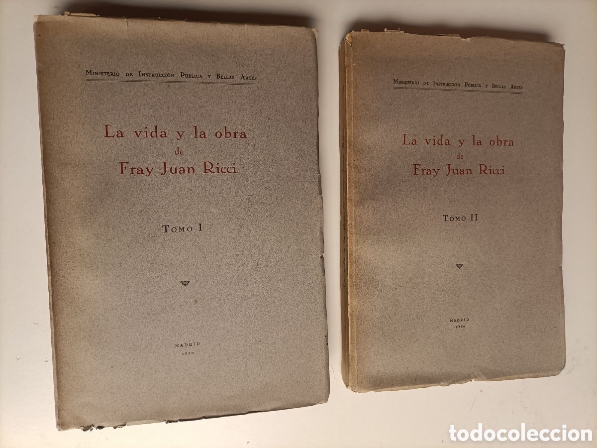 Libros de segunda mano: La vida y la obra de Fray Juan Ricci. 2 tomos.. pintura antigua