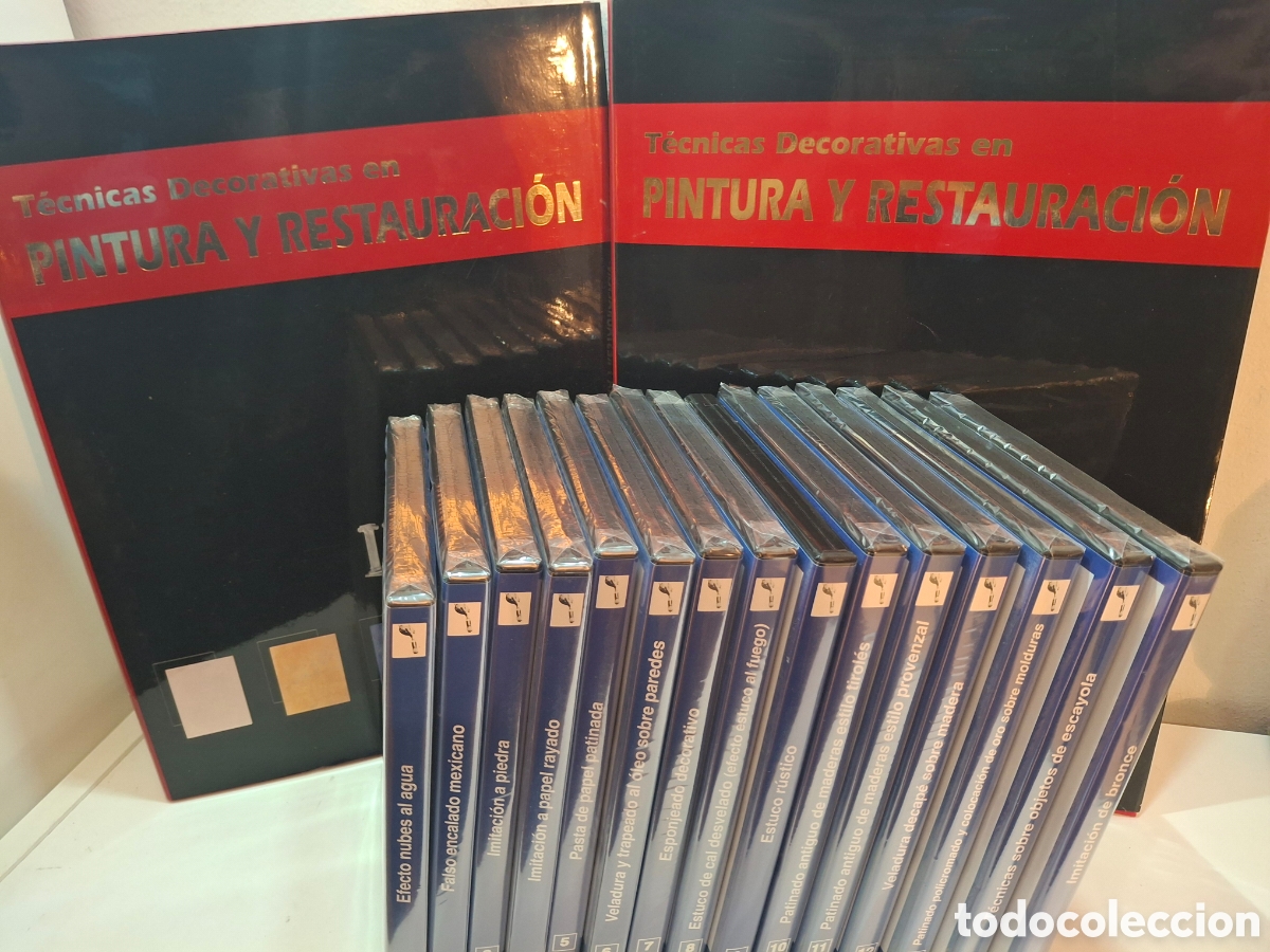 Libros de segunda mano: TECNICAS DECORATIVAS EN PINTURA Y RESTAURACION, DOS VOLUMENES + 15 CDS, HEGAR, 2002