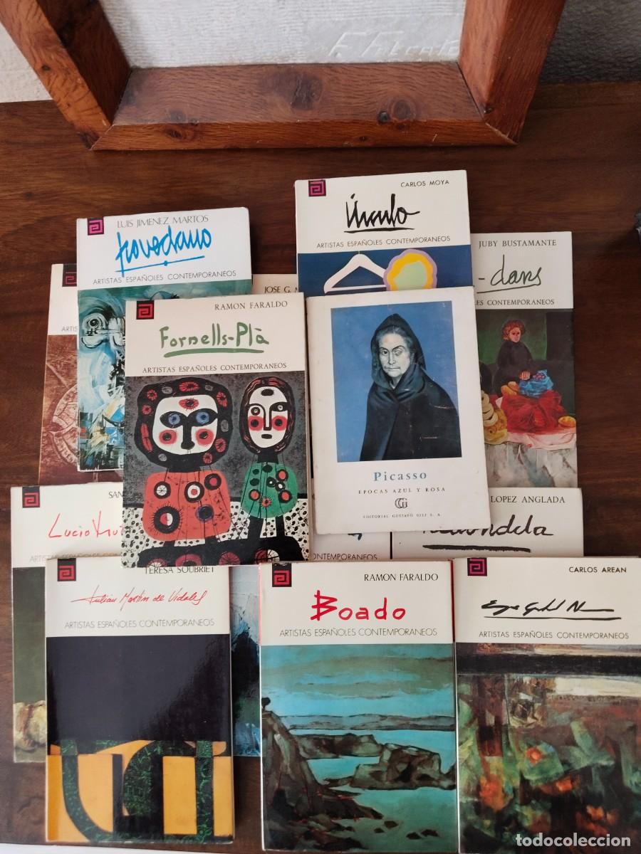 Libros de segunda mano: 12 libros de Artistas Espa&ntilde;oles Contempor&aacute;neos y 1 de Picasso, Editorial Gustavo.
