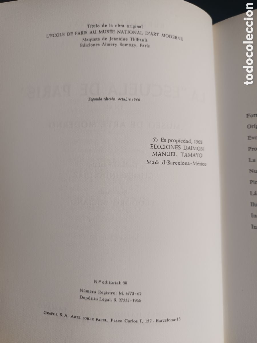 Libros de segunda mano: GRANDES MUSEOS. ESCUELA DE PARIS. DAIMON 1966. - Foto 4