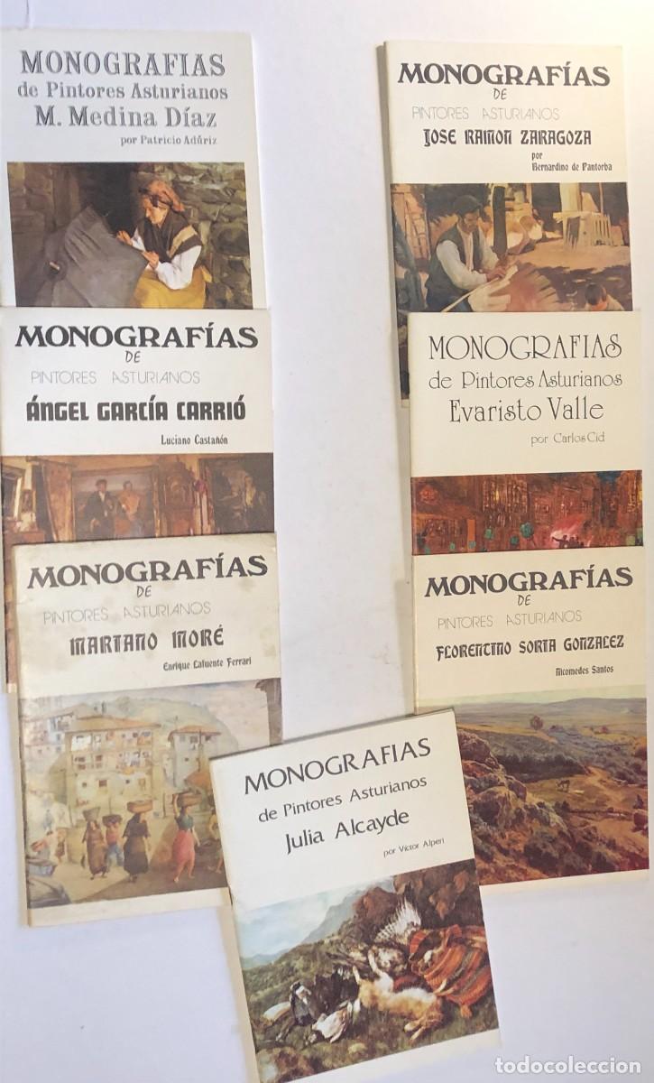 Libros de segunda mano: Lote 7 Libros Monografias Pintores Asturianos Valle More Zaragoza Jose Maria Medina Diaz 1970 1980