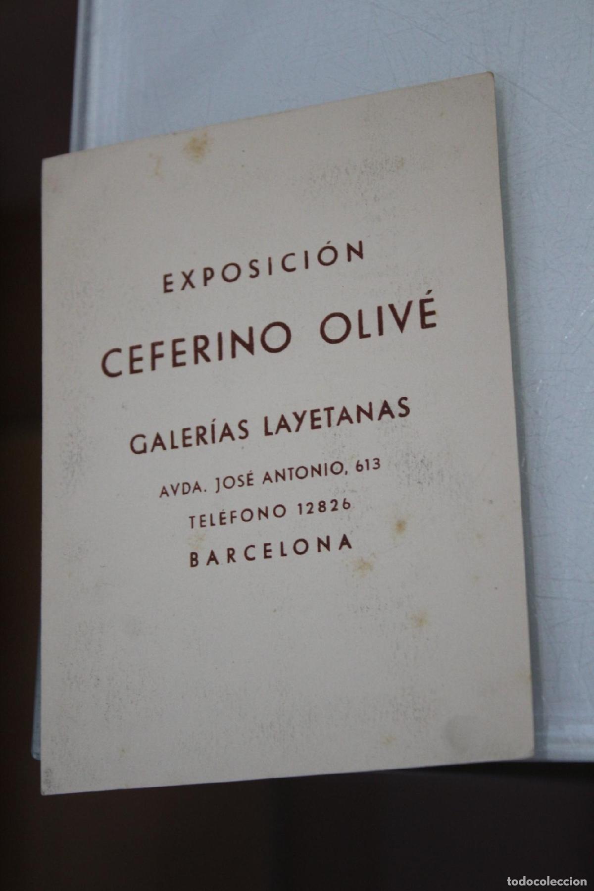 Libros de segunda mano: Cat&aacute;logo. Exposici&oacute;n Ceferino Oliv&eacute;. Galer&iacute;as Layetanas. Barcelona. 1944 -
