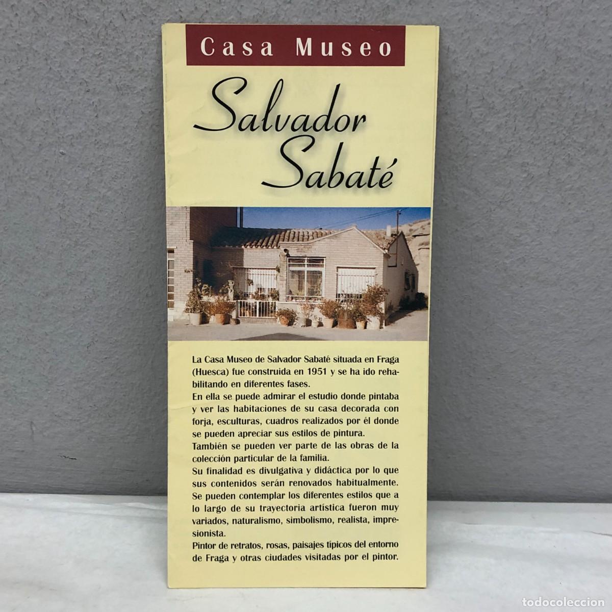 Libros de segunda mano: CASA MUSEO SALVADOR SABAT&Eacute; - ESTUDIO DEL PINTOR - TR&Iacute;PTICO / 1211