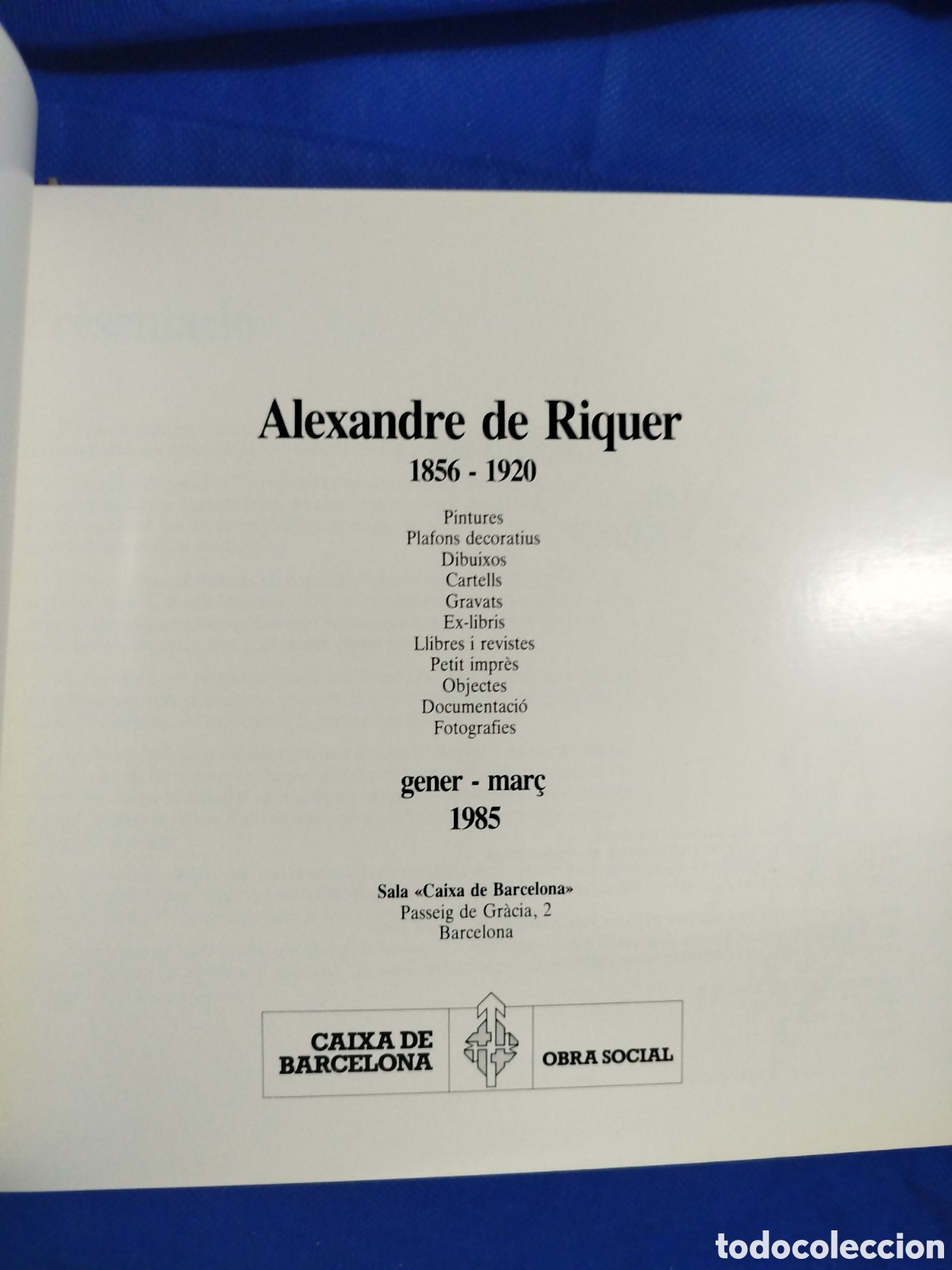 Libros de segunda mano: Alexandre de Riquer, cat&agrave;leg dexposici&oacute; - Foto 2