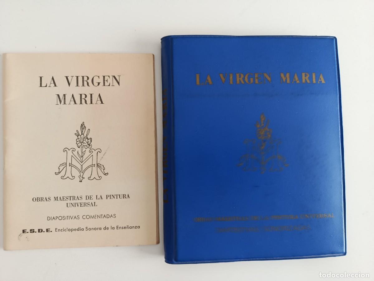 Libros de segunda mano: LA VIRGEN MAR&Iacute;A. OBRAS MAESTRAS DE LA PINTURA UNIVERSAL. 24 DIAPOSITIVAS COMENTADAS