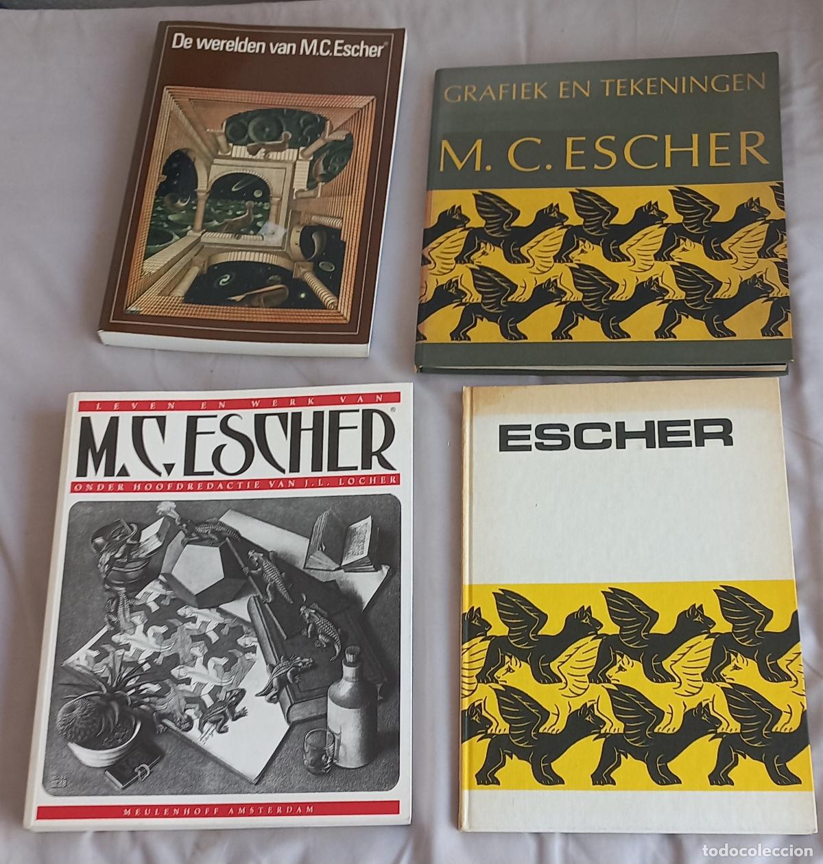 Libros de segunda mano: 4 libros de M.C. ESCHER: De Werelden, Grafiek en tekeningen, Leven en Werk, Graphik und Zeichnungen