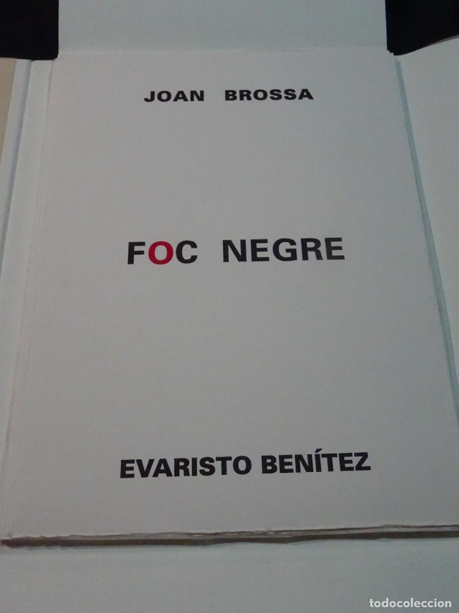 Libros de segunda mano: Joan Brossa - Foc Negre 9 aiguaforts de Evaristo Ben&iacute;tez - Exemplar 4/15 Firmats, Edc Antonio Valero