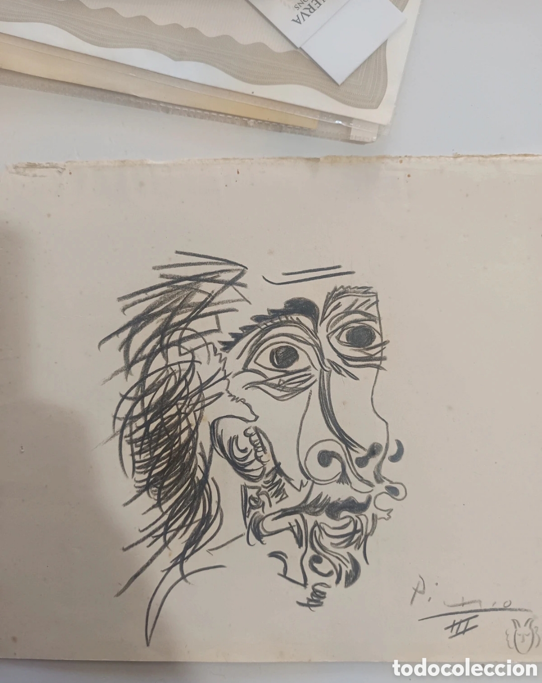 Libros de segunda mano: Disegno di Pablo Picasso Cerificato (Bozza del THE KISS)
