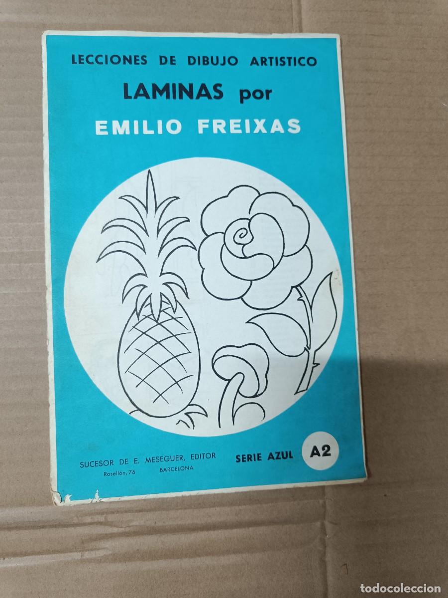 Libros de segunda mano: ANTIGUO CUADERNO CON LAMINAS, LECCIONES DE DIBUJO ARTISTICO, 1968 SERIE AZUL, EMILIO FREIXAS -P28