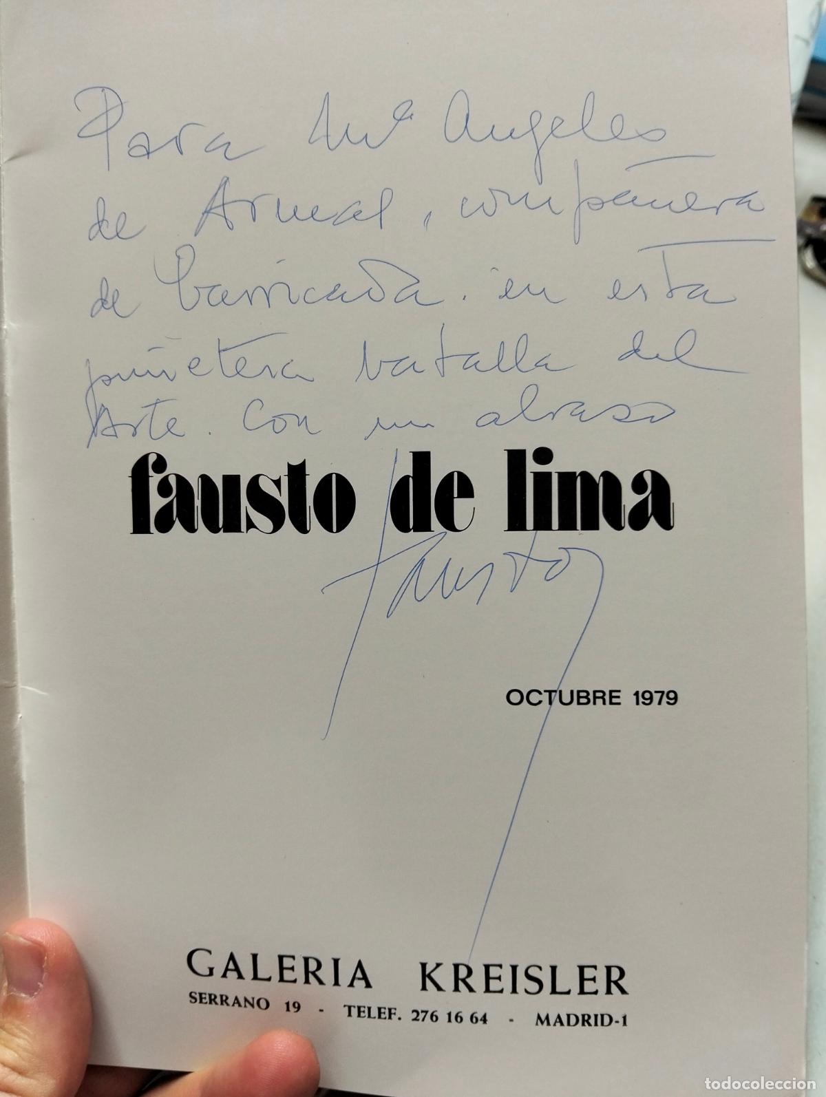 Libros de segunda mano: Arte. Pintura. Dedicado por el Autor, Fausto de Lima, Galeria Kreisler, 1979. VISITA MI CATALOGO L55