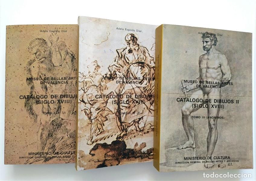 Libros de segunda mano: Cat&aacute;logo de dibujos II (siglo XVIII) Museo de Bellas Artes de Valencia. Tres tomos. Completo