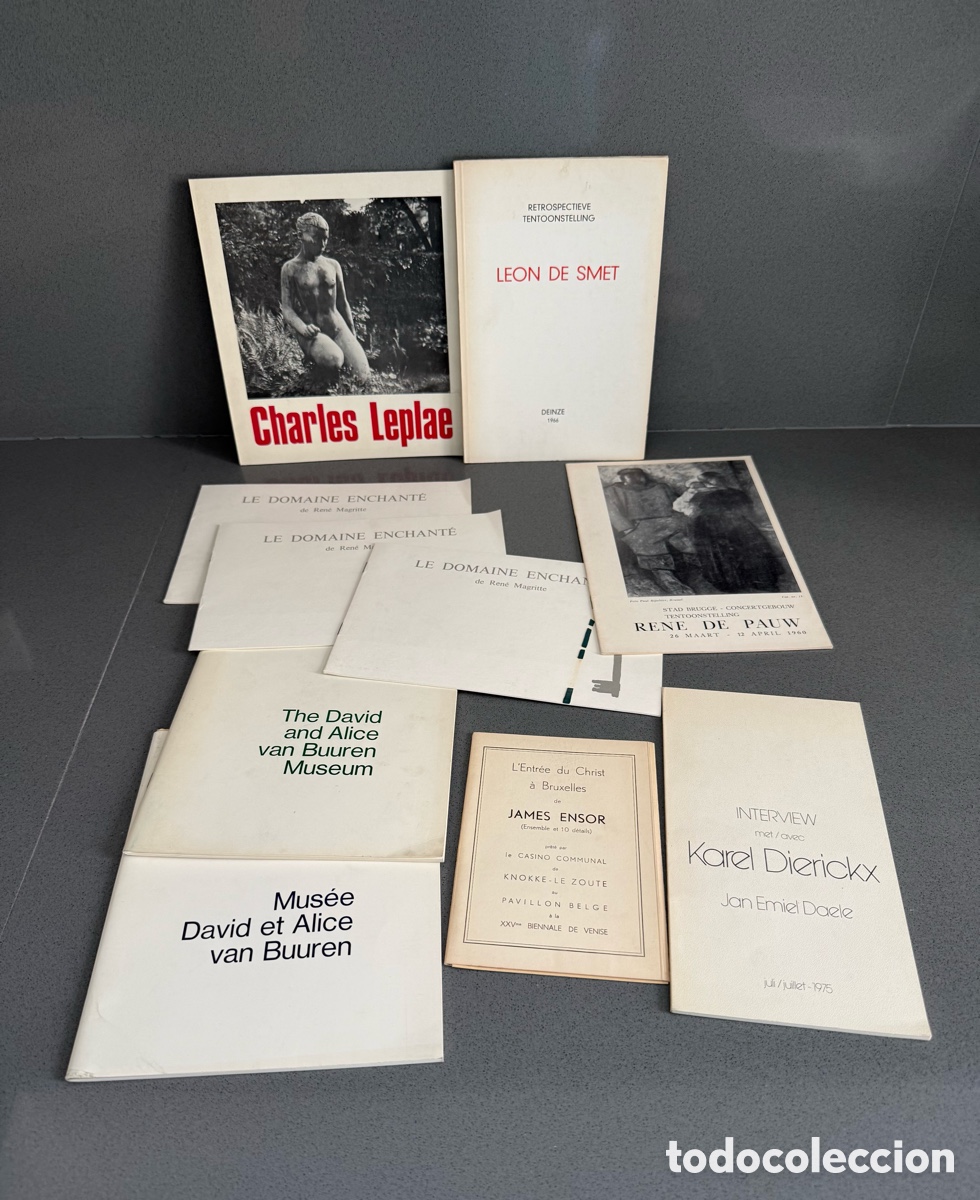 Libros de segunda mano: LOTE LIBROS CAT&Aacute;LOGOS DE ARTE - MAGRITTE - JAMES ENSOR - RENE DE PAUW - ARTE BELGA