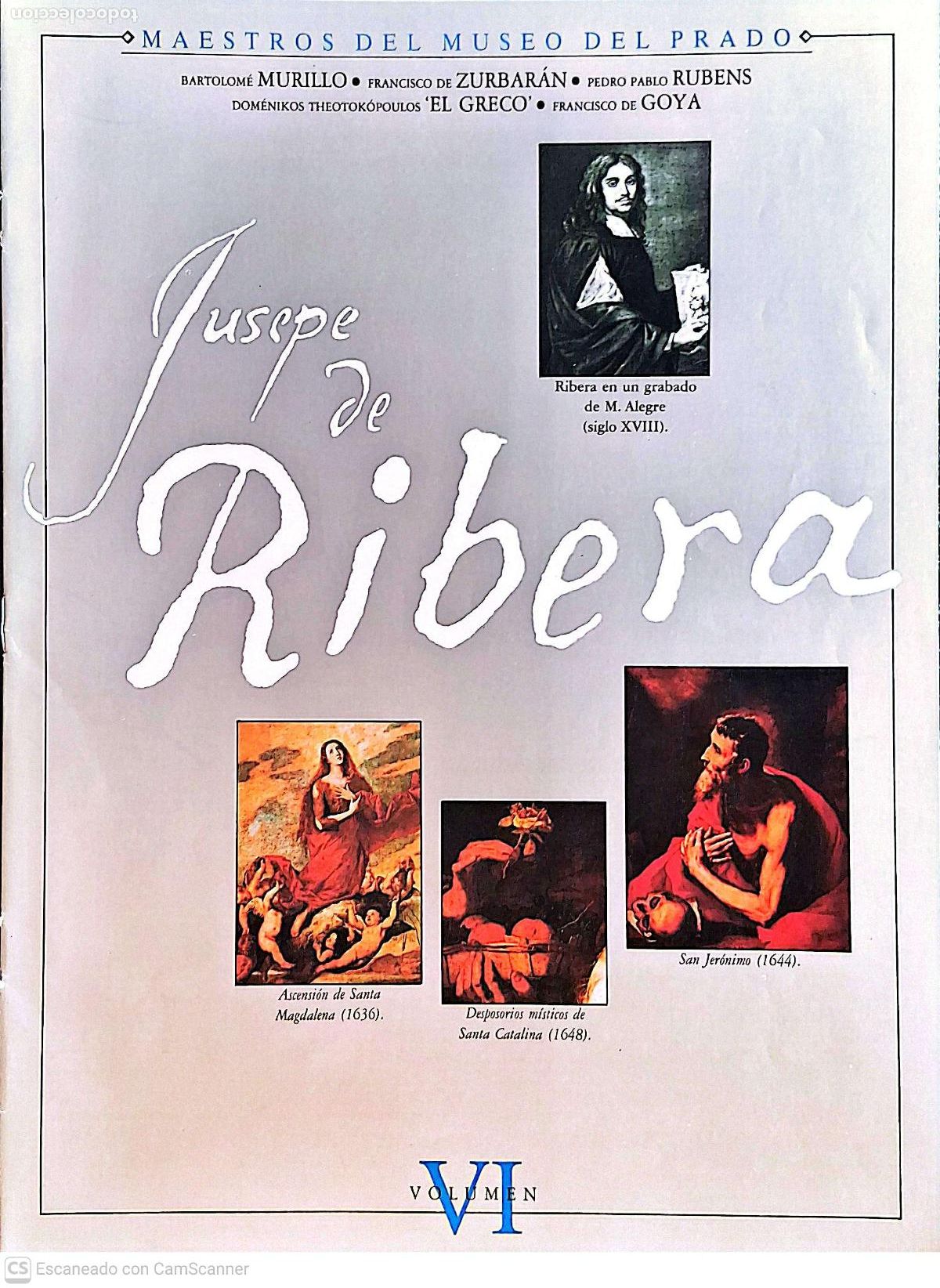 Libros de segunda mano: Maestros del Museo del Prado: Jusepe de Ribera. Folleto con 15 p&aacute;ginas del tama&ntilde;o 21 x 28 cm. con