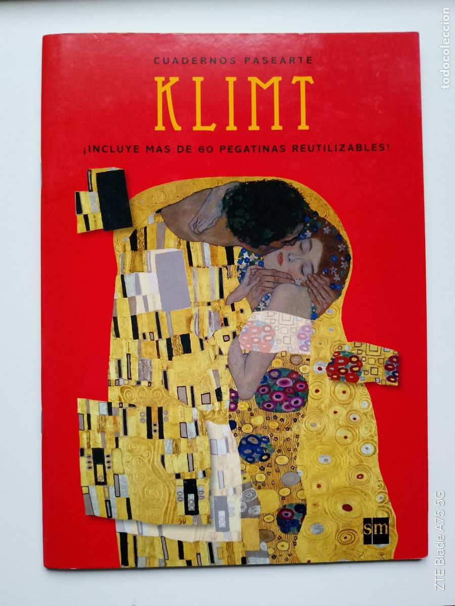 Libros de segunda mano: Klimt-Cuadernos Pasearte (SM 2009) libro con pegatinas reutilizables. 'El Beso'. Viena. Egon Schiele