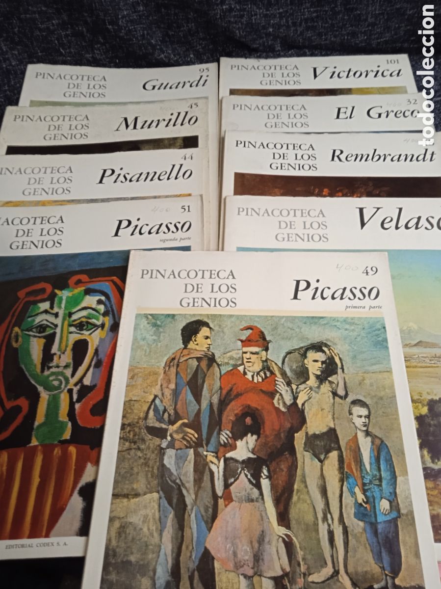 Libros de segunda mano: PINACOTECA DE LOS GENIOS - LOTE 9 LIBROS - PINTORES -LAMINAS