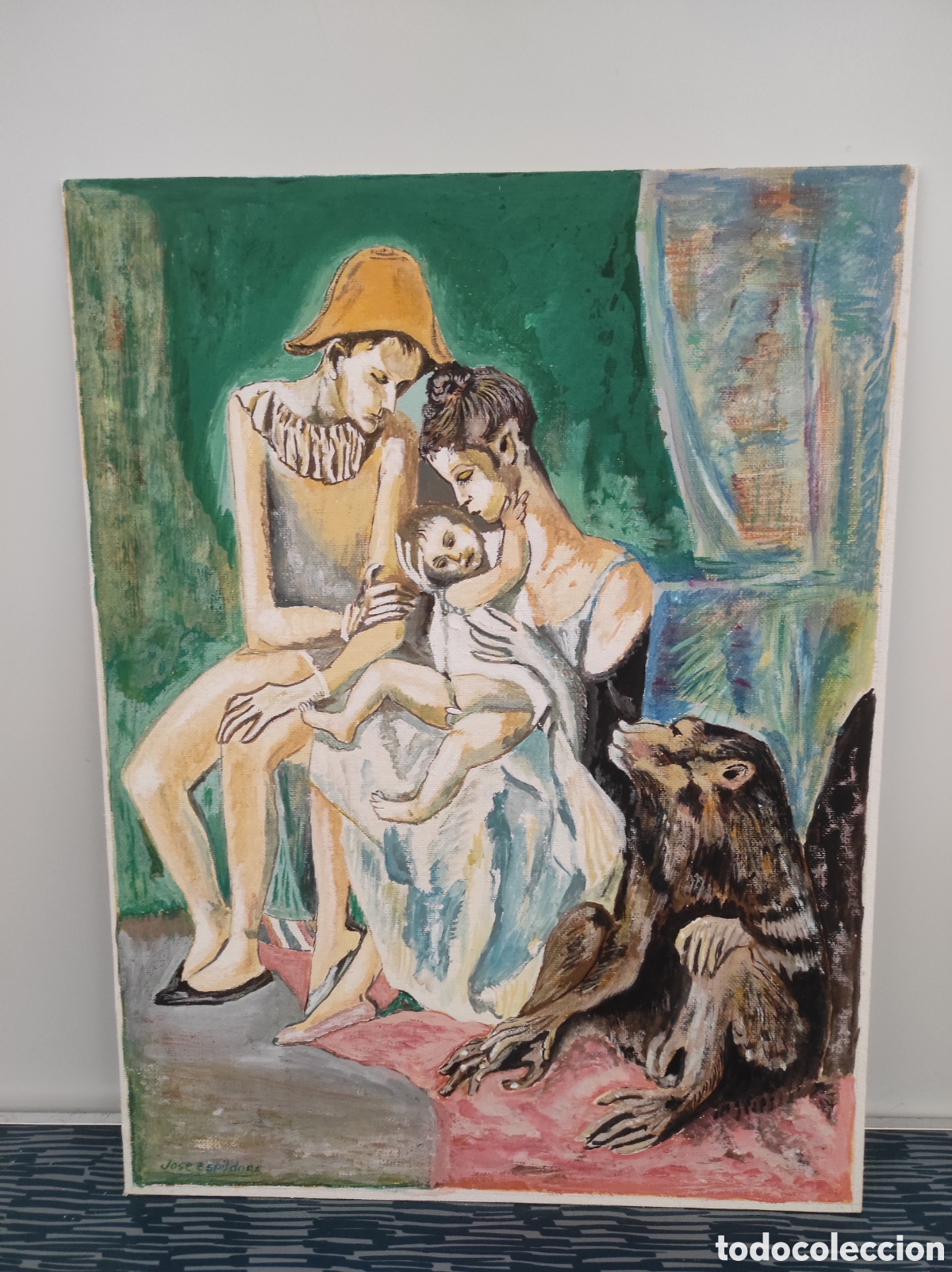 Libros de segunda mano: Pablo Picasso. La familia del acr&oacute;bata con mono estampado. Pintado por Jos&eacute; Espildora