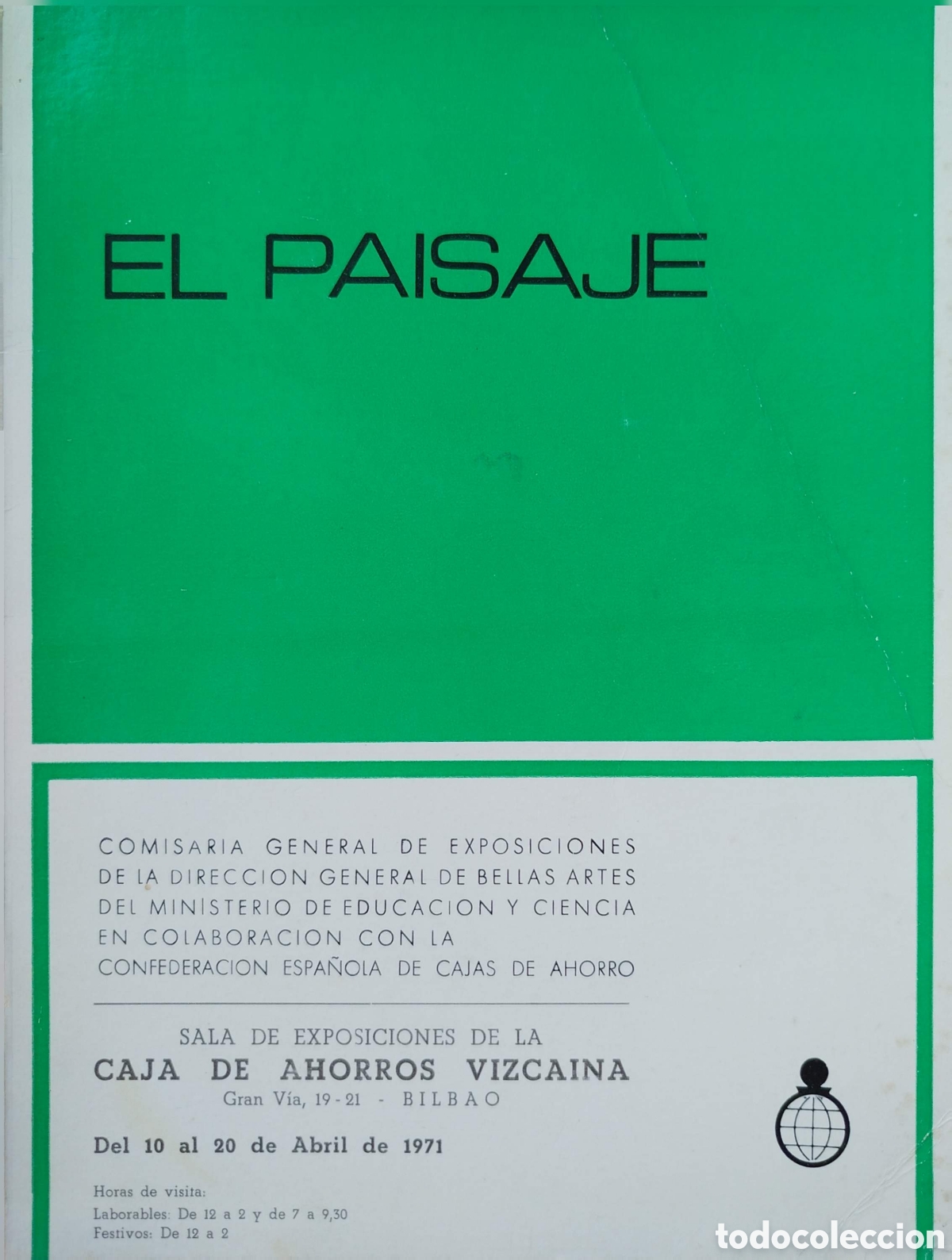 Libros de segunda mano: Cat&aacute;logo exposici&oacute;n El paisaje. Caja de Ahorros Vizca&iacute;na. 1971.