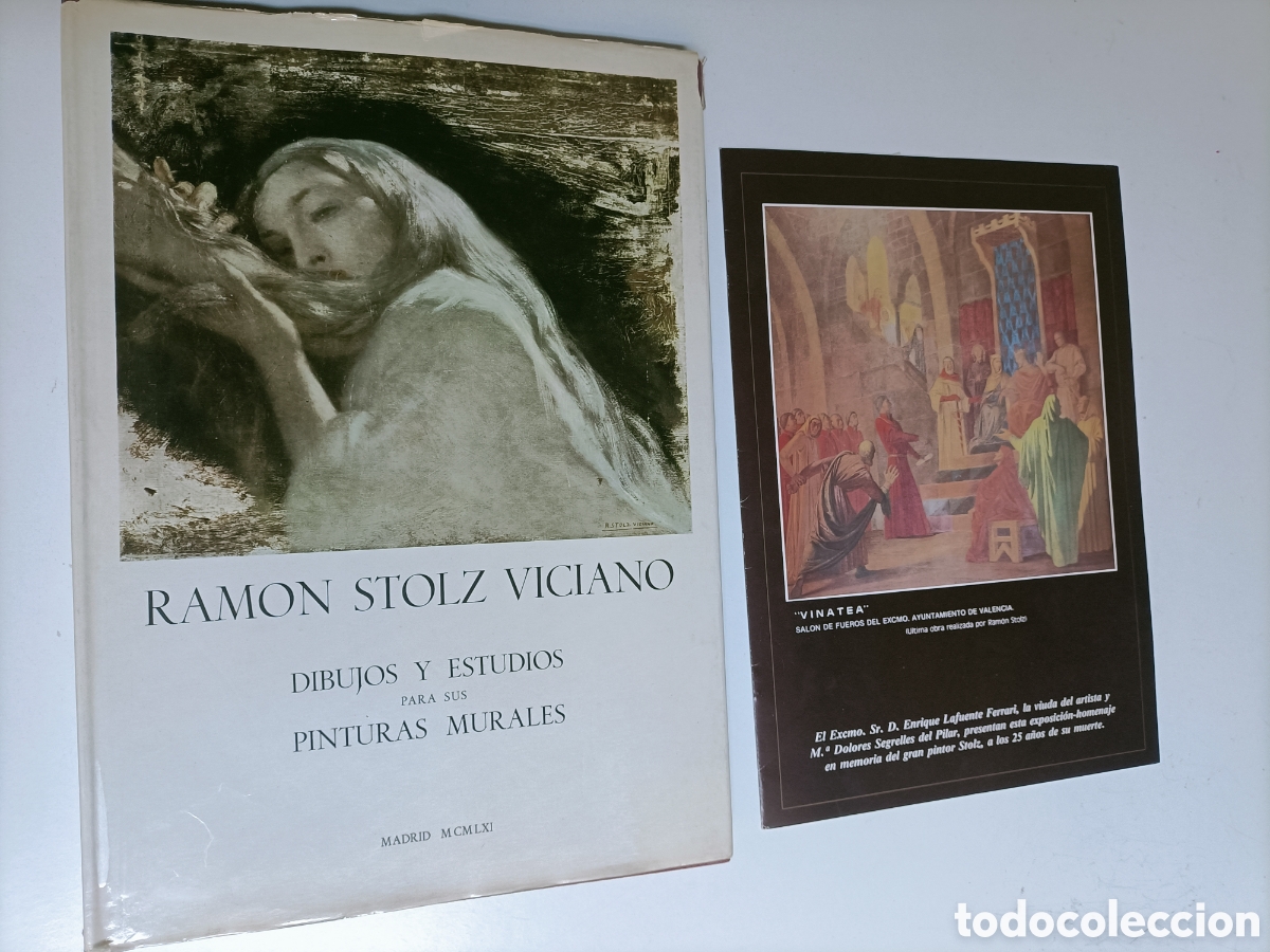 Libros de segunda mano: Ram&oacute;n Stolz viciano. Dibujos y estudios para sus pinturas murales. Y folleto en memoria del pintor