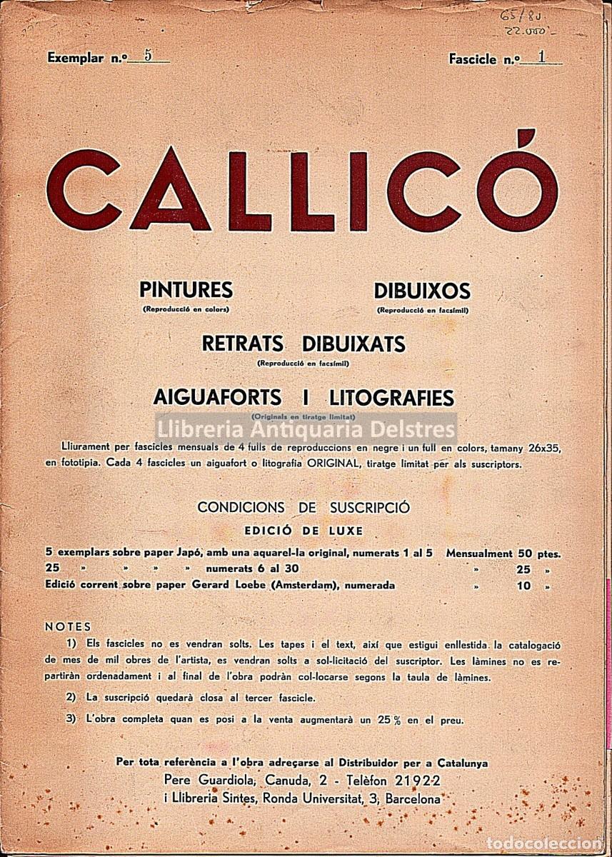 Libros de segunda mano: Callic&oacute;: De l'Exemplar n&ordm;5, 9 fascicles. Exemplar n&ordm; 31, fascicle n&ordm; 11. 1990.