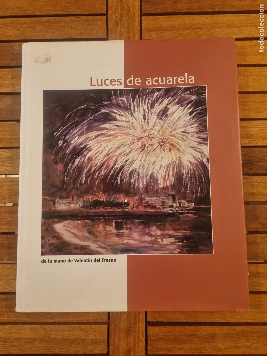 Libros de segunda mano: Luces de acuarela - Libro de arte - Muy ilustrado a todo color - Valent&iacute;n Fresno - Tapa dura - BDC