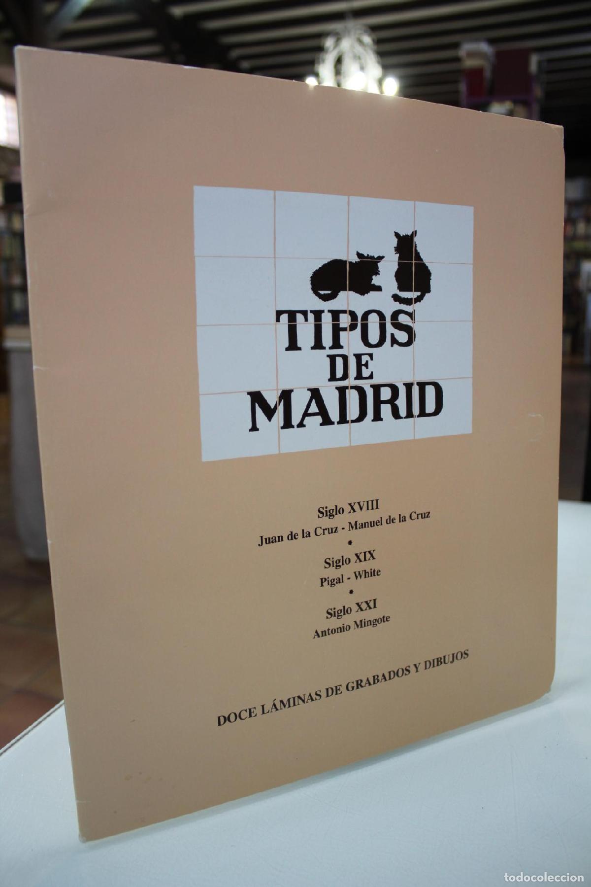 Libros de segunda mano: Tipos de Madrid.- Doce l&aacute;minas de grabados y dibujos. -