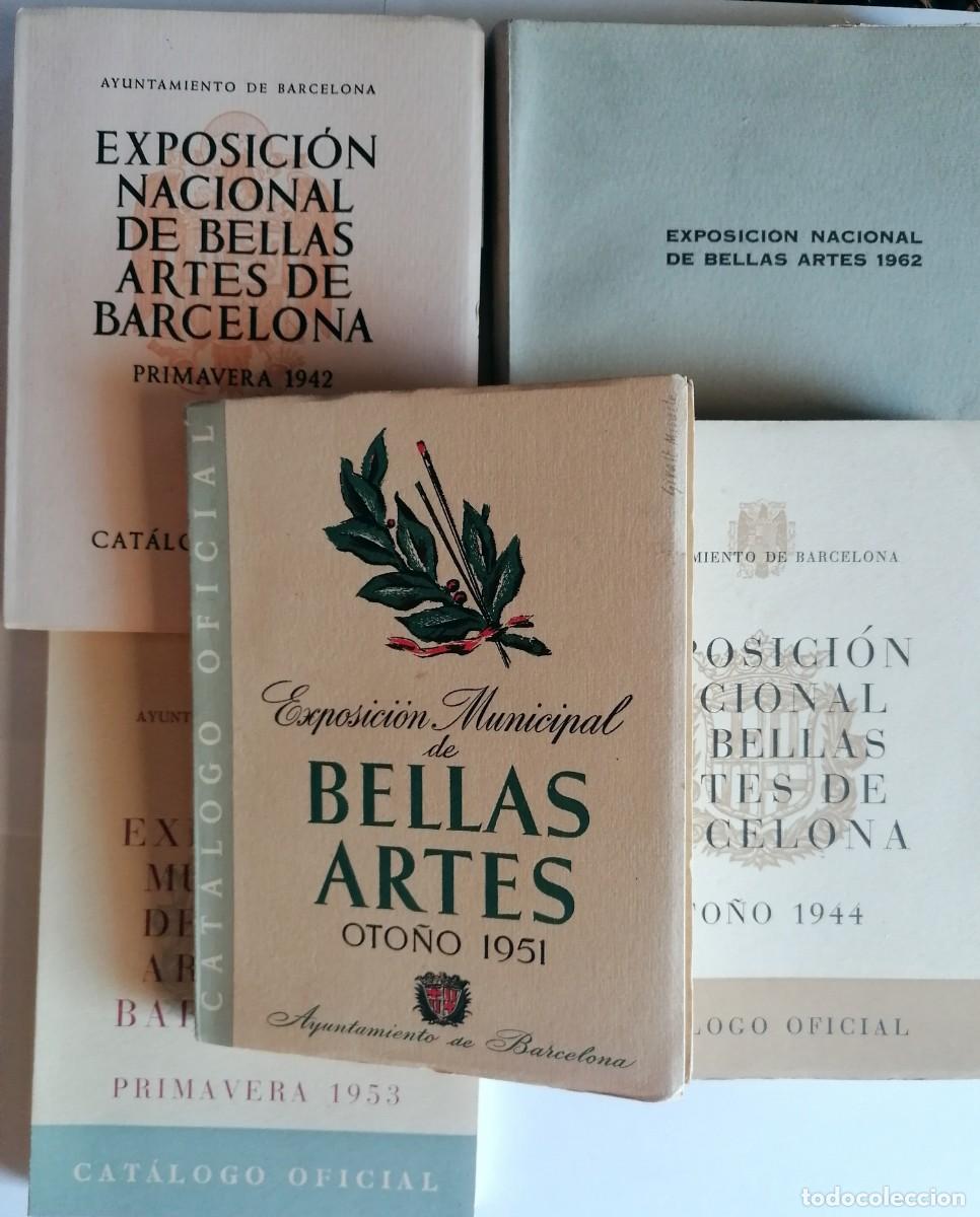 Libri di seconda mano: Lote 5 cat&aacute;logos Exposici&oacute;n Nacional / Municipal a&ntilde;os 1942, 1944, 1951, 1953 y 1962