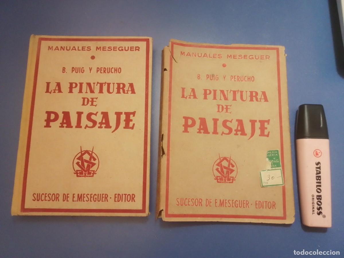 Libros de segunda mano: LIBRO ANTIGUO (1948) &ndash; MANUALES MESEGUER: &rdquo;LA PINTURA DE PAISAJE&rdquo; POR B. PUIG Y PERUCHO (EDICI&Oacute;N BAR