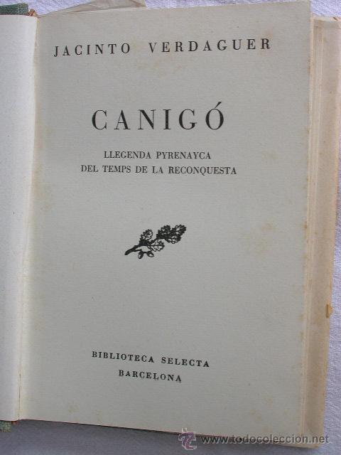 Libros de segunda mano: Canig&oacute;. Jacinto Verdaguer - Foto 1
