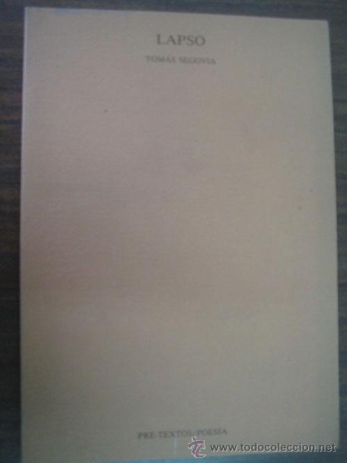 Libros de segunda mano: LAPSO. SEGOVIA, Tom&aacute;s. 1986 - Foto 1