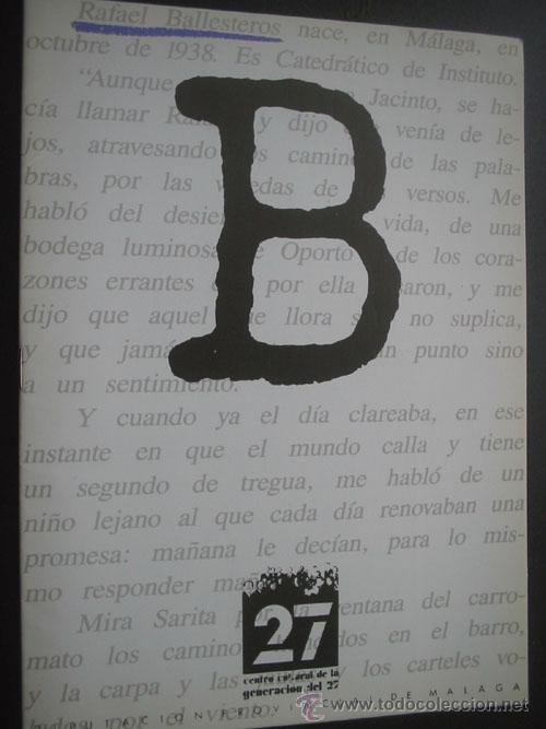 Libros de segunda mano: RECITAL DE RAFAEL BALLESTEROS. 1992 - Foto 1