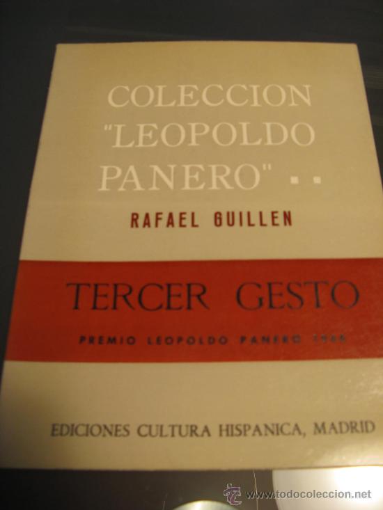 Libros de segunda mano: TERCER GESTO.- RAFAEL GUILLEN - Foto 1