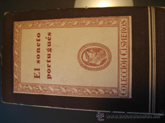 Libros de segunda mano: EL SONETO PORTUGUES. 1943 - Foto 1