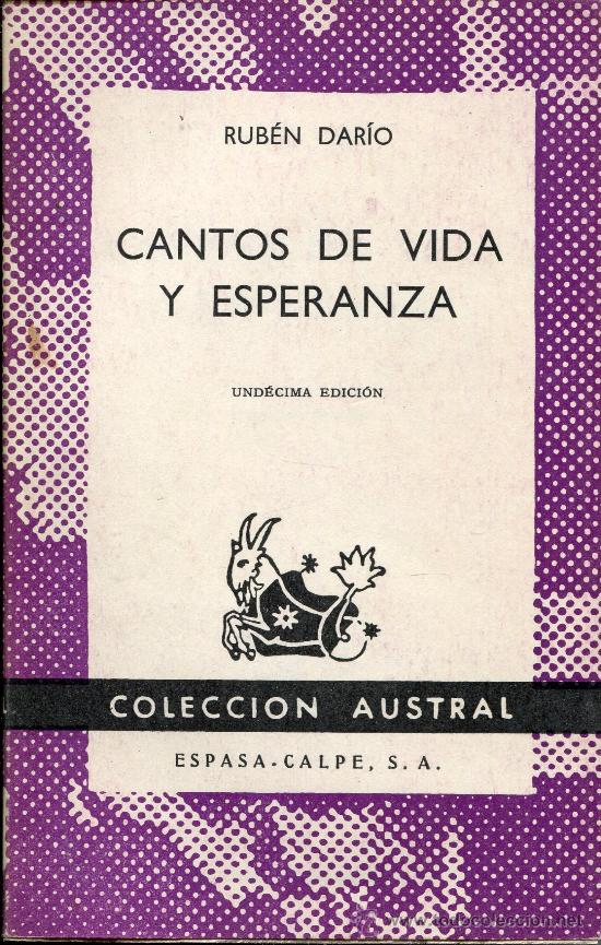 Libros de segunda mano: ruben dario  --  cantos de vida y esperanza - Foto 1