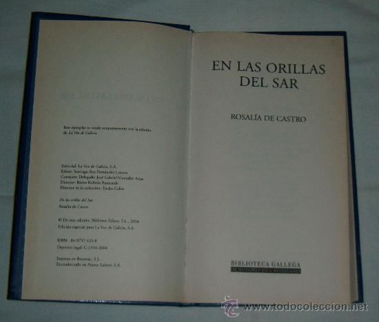 Libros de segunda mano: En las orillas del Sar   Rosalia de Castro - Foto 1