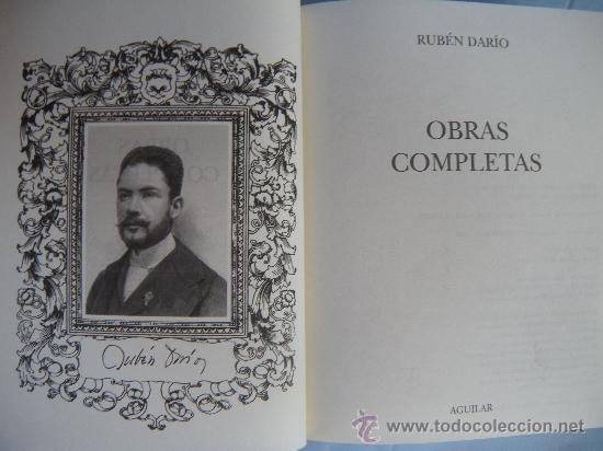 Libros de segunda mano: LIBRO. OBRAS COMPLETAS, RUB&Eacute;N DARIO. AGULAR. - Foto 2