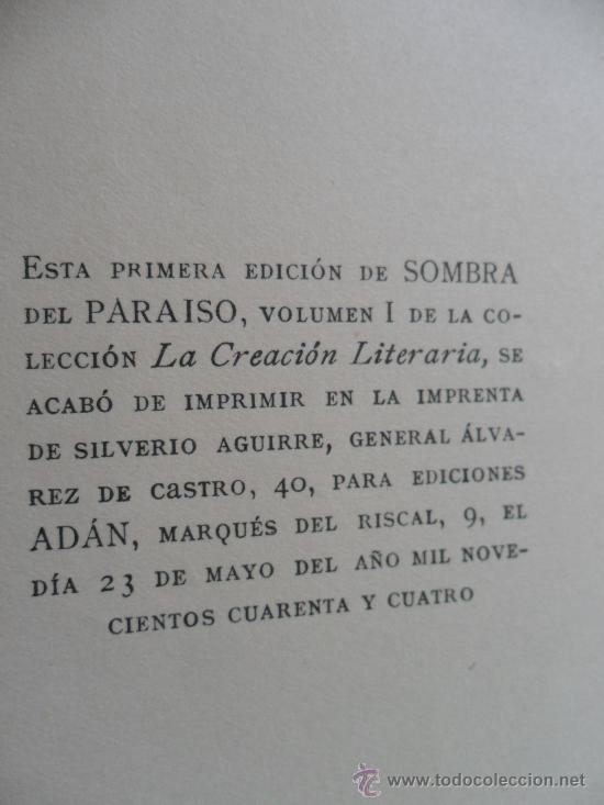Libros de segunda mano: Sombra del Paraiso.Vicente aleixandre - Foto 9