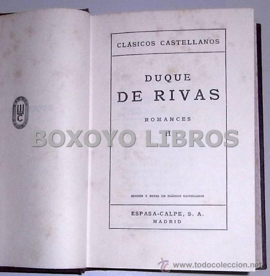 Libros de segunda mano: DUQUE DE RIVAS. Romances. Tomos I y II - Foto 2
