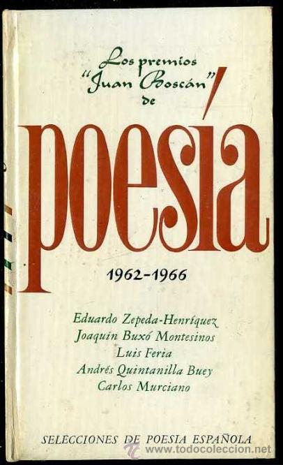 Los Premios Juan Boscán De Poesía 1962-1966 (pl - Comprar Libros De ...