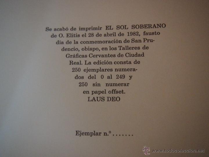 Libros de segunda mano: EL SOL SOBERANO.EDICION LIMITADA DE 500 EJEMPLARES - Foto 6