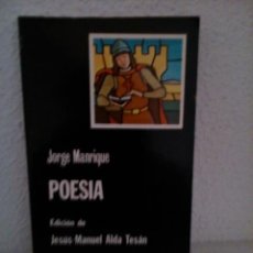 Libros de segunda mano: POESÍA - JORGE MANRIQUE - CATEDRA