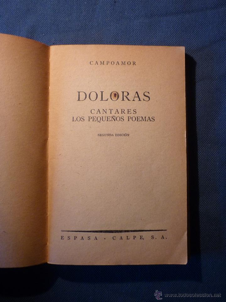 Libros de segunda mano: Doloras, cantares, los peque&ntilde;os poemas - Foto 2