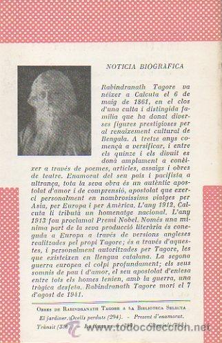 Libros de segunda mano: Gitanjali. Rabindranath Tagore. Selecta, 1&ordf; edici&oacute;n, 1973 [CAT] - Foto 3