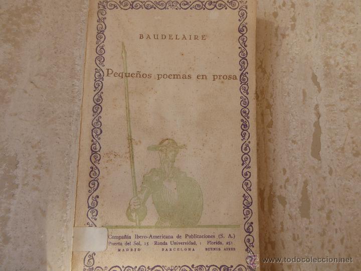 Libros de segunda mano: Peque&ntilde;os poemas en prosa. Baudelaire. - Foto 1