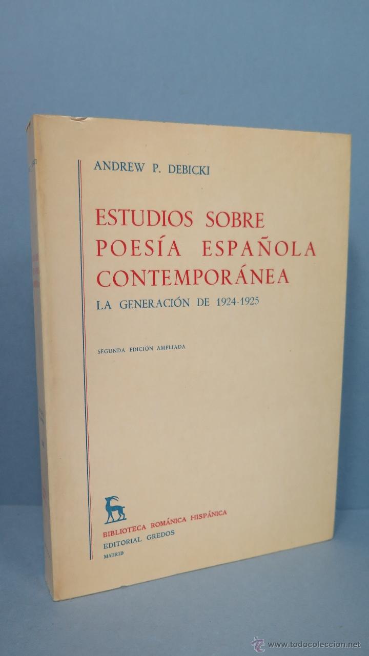Gebrauchte B&uuml;cher: ESTUDIOS SOBRE LA POESIA ESPA&Ntilde;OLA CONTEMPORANEA. LA GENERACION DE 1924-1925