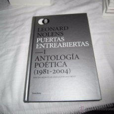 Libros de segunda mano: PUERTAS ENTREABIERTAS 1 ANTOLOGIA POETICA(1981-2004) LEONARD NOLENS.EDIC VASO ROTO ESENCIALES POESIA. Lote 49544399