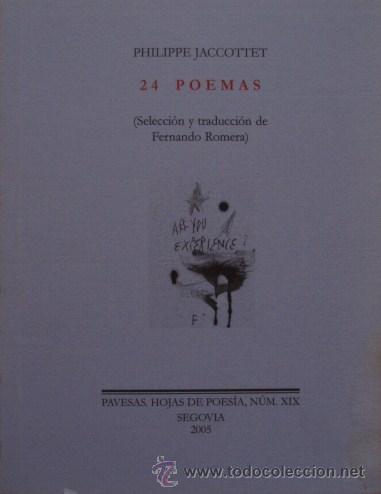Libros de segunda mano: 24 poemas de Philippe Jaccottet - Foto 1